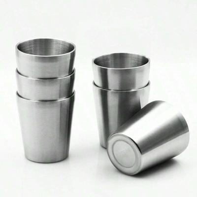 Stainless Steel Insulated Mugs Metal TumblWater Glasses Reusable Beer Cups for Camping Bbq Party Coffee(10oz-8Pcs)