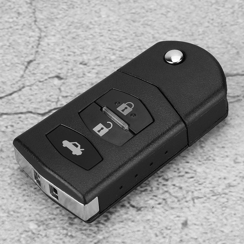 3 Button Car Remote Folding Flip Key Fob Case Blade Cover Shell Fit for MAZDA 2 3 5 6 RX8 MX5