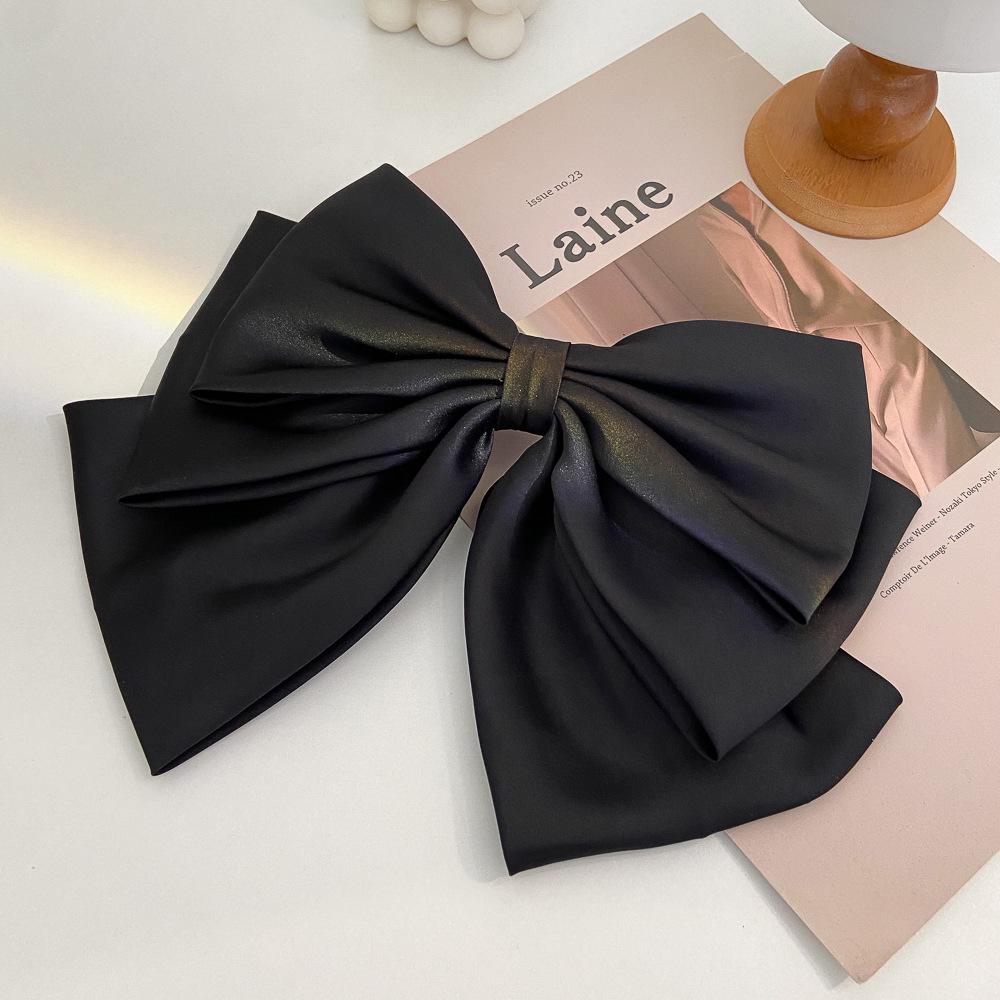 Korean Style Large Satin Bow Hair Clip for Women