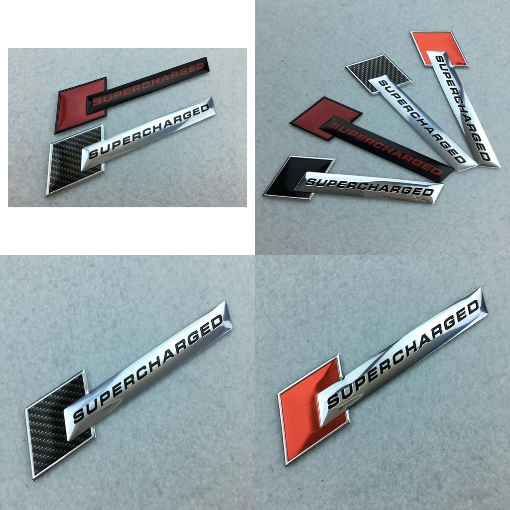 Styling Car Aluminum Stickers Supercharged Decal Emblem Badge Sticker For