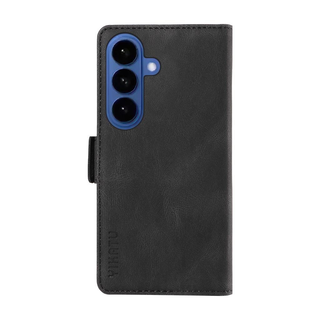 For Samsung Galaxy S26+ Leather Case YIKATU YK-005 Skin-touch Feeling Wallet Phone Cover