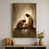 Unframed Canvas Art Featuring a Blessing Touch, Depicting a Sacred Moment. Perfect for Vintage Chic Home Decoration Ideal for Christmas And Halloween