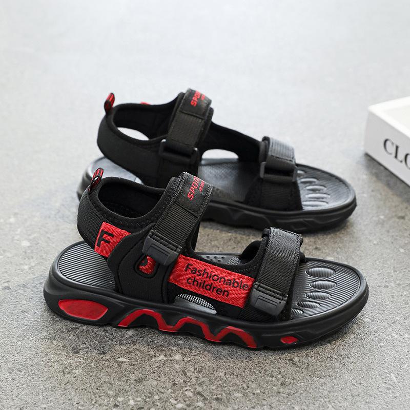 

Босоножки для мальчиков летние новые детские спортивные нескользящие пляжные туфли для мальчиков среднего и старшего возраста с мягкой подошвой летние модели 39