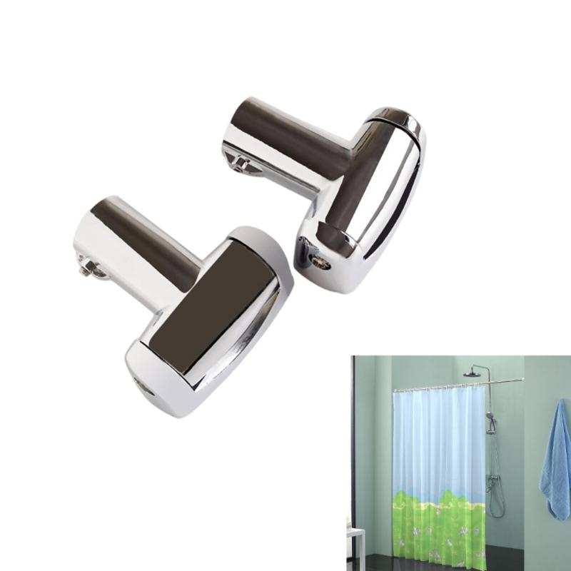 Adjustable 360 Degree Swivels Shower Curtain Rod 25mm Zinc Alloy Bathroom Hook Easy Installation