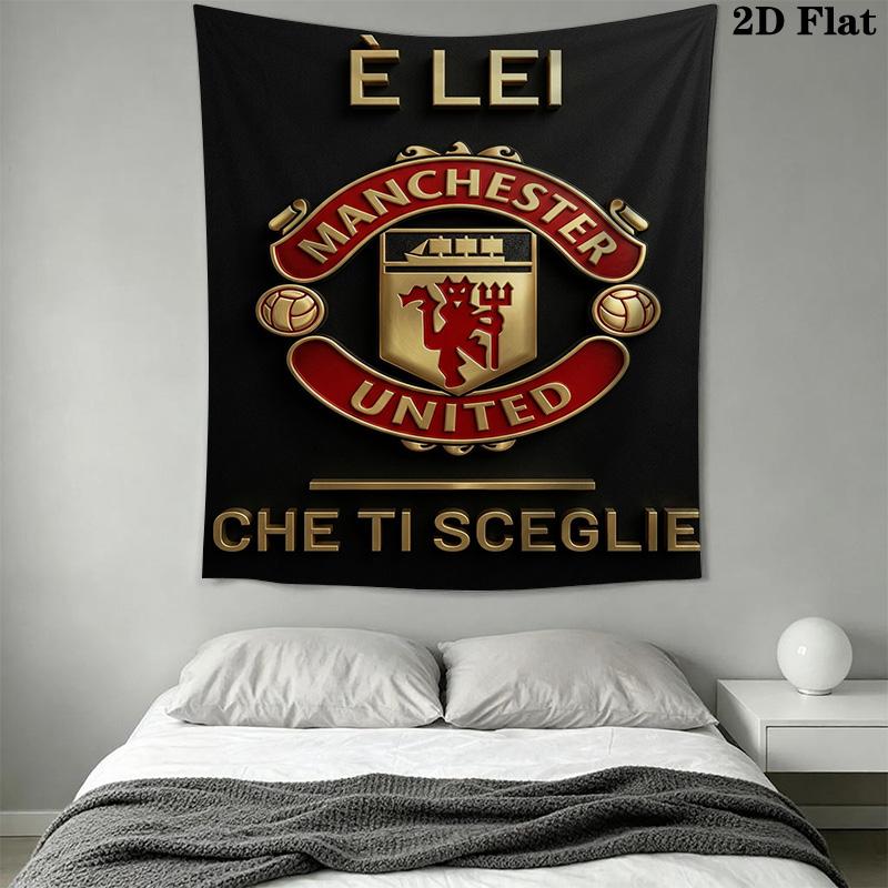 Manchester Football Club Crest Bedding 1 Duvet Cover 2 Pillowcase Without Core Soft And Comfortable Christmas Birthday Gift Bedding Set