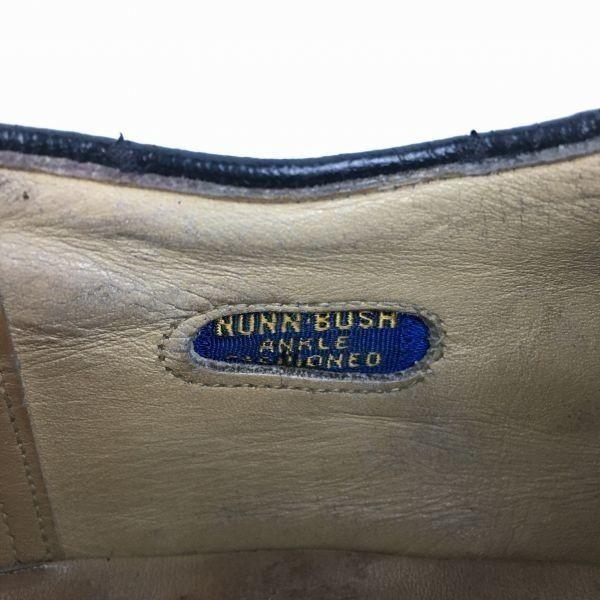 80s? Vintage Tag NUNN BUSH Long Wingtip American Brogue Black size 9.5E 27.0-27.5 Men's(USED)