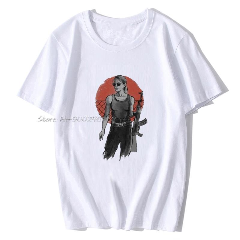 Printed Camiseta Terminator Sarah Connor Unisexs TShirt Masculina Women Camiseta Tshirt Cotton Tees Tops Harajuku S