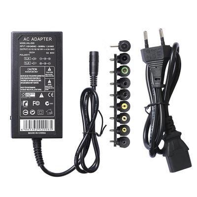 Universeller Laptop-Adapter, 96 W, LED-Ladegerät, verstellbares Netzteil-Set, 8 abnehmbare Stecker für Notebooks, Dell, HP, Toshiba, Acer, Asus
