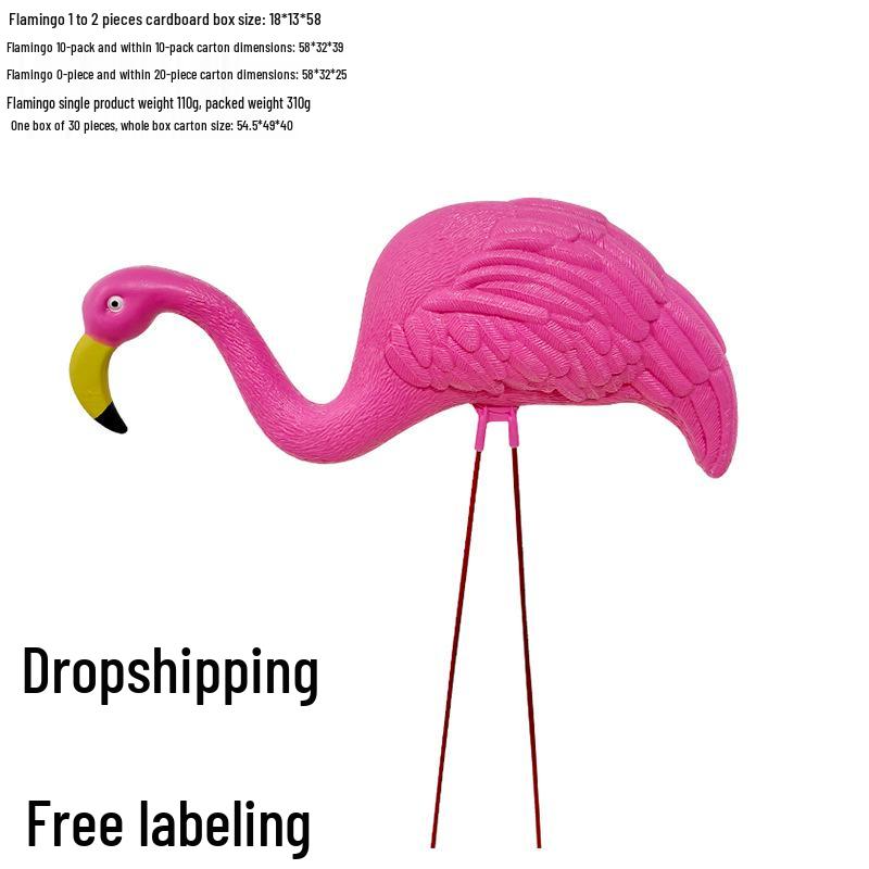 Outdoor Garden Simulation Plastic Red-crowned Crane Decor