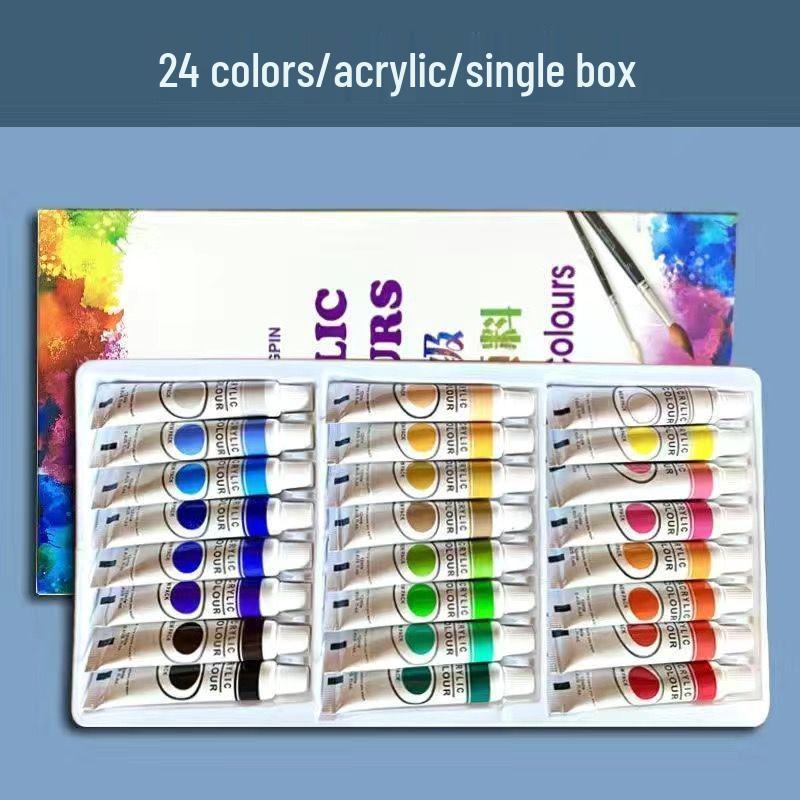 Set Vopsea Acrilică Impermeabilă - Nu se Decolorează, Colecție Completă de Pigmenți