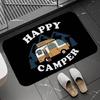 Happy Campers Car Pattern Entrance Floor Mat Bathroom Absorbent Foot Door Mat Decoration Home Rugbedroom Living Room