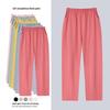 Aifen Teng Women's Loose Fit Cotton Pajama Pants: Summer, Solid Color, Plus Size, Straight Leg, Wear Indoors or Outdoors.