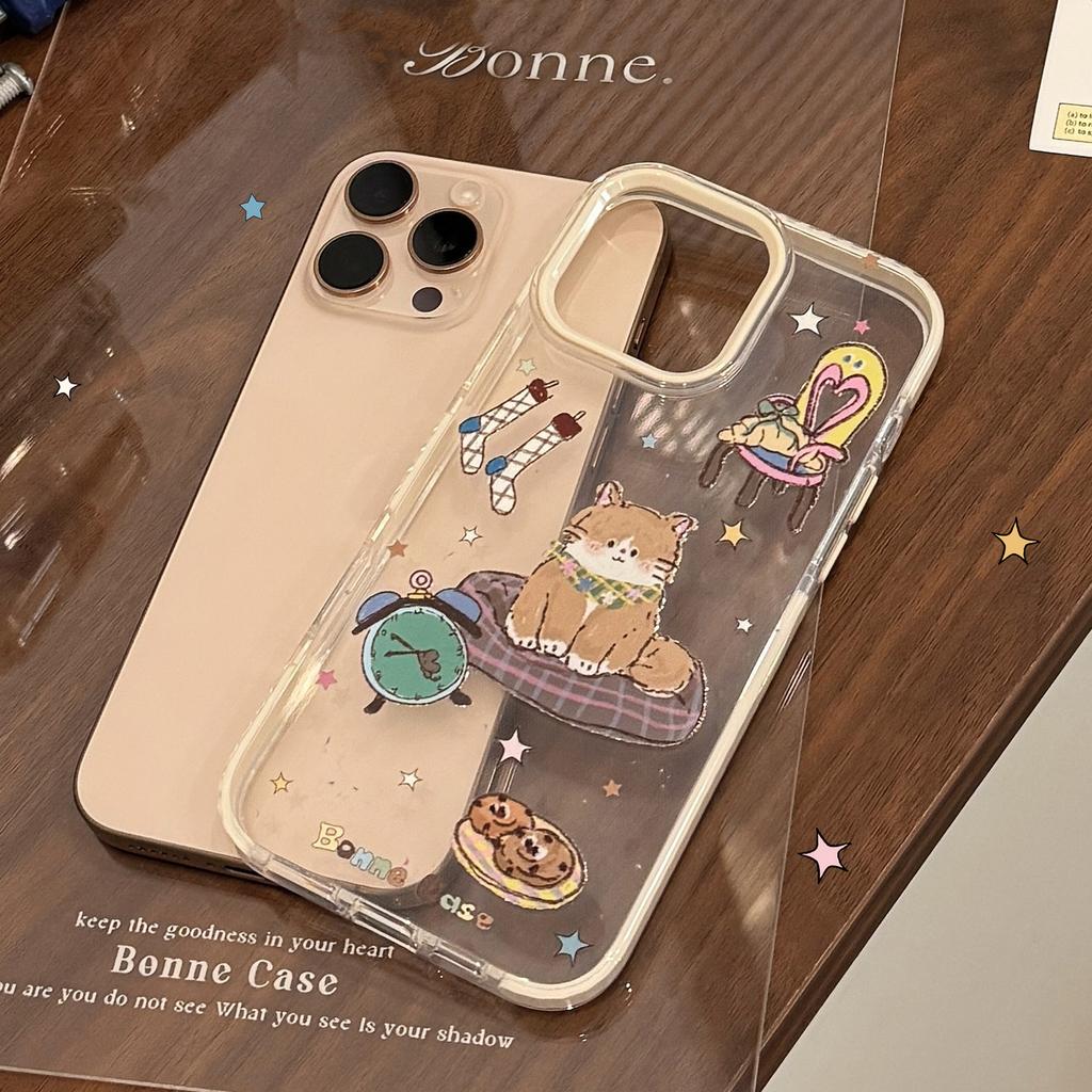 Children's Fun Cartoon for IPhone15 for Apple 16pro Max Phone Case Ins Cat Drawing 17For14 Soft 13 Magnetic