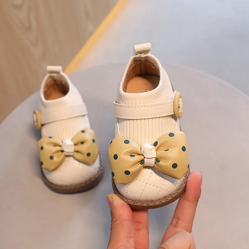 

Trendy Baby Girl Shoes Versatile Comfort Soft Soled Walkers Simple Elegant Baby Shoe New Daily Casual Shoe Sweet Princess Shoes 16insole12cm бежевый