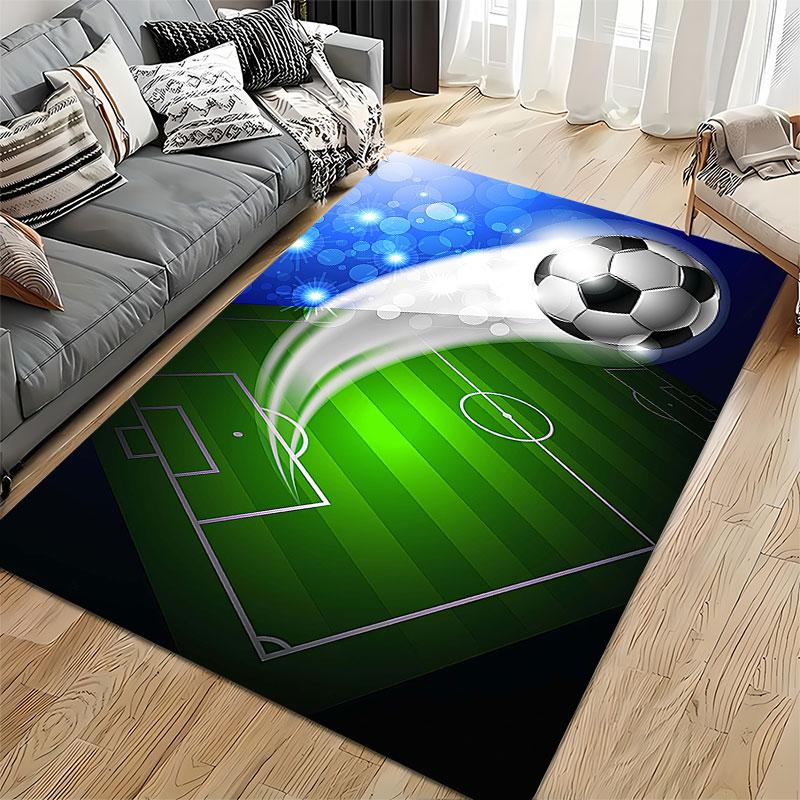 Soccer Field and Ball Design suitable as a non-slip mat for the living room or bedroom sofa