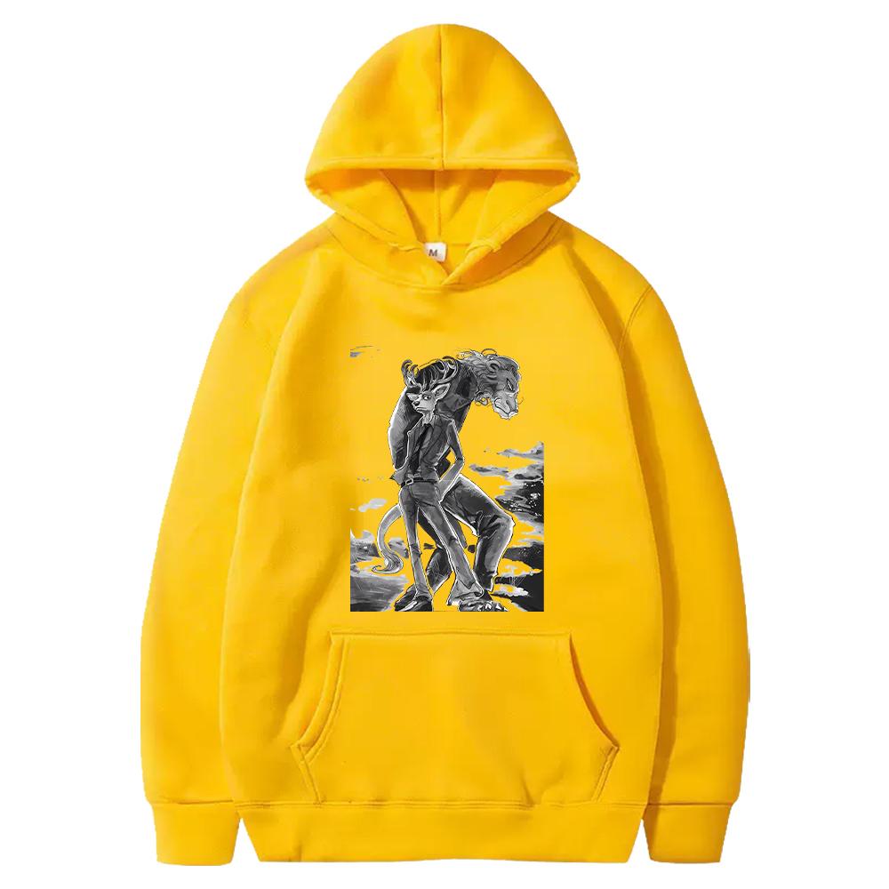 BEASTARS Anime Clothing Rouis Ibuki Cool Printed Hooded Men Women Manga Hoodies Casual Loose Sweatshirt Harajuku Male Streetwear