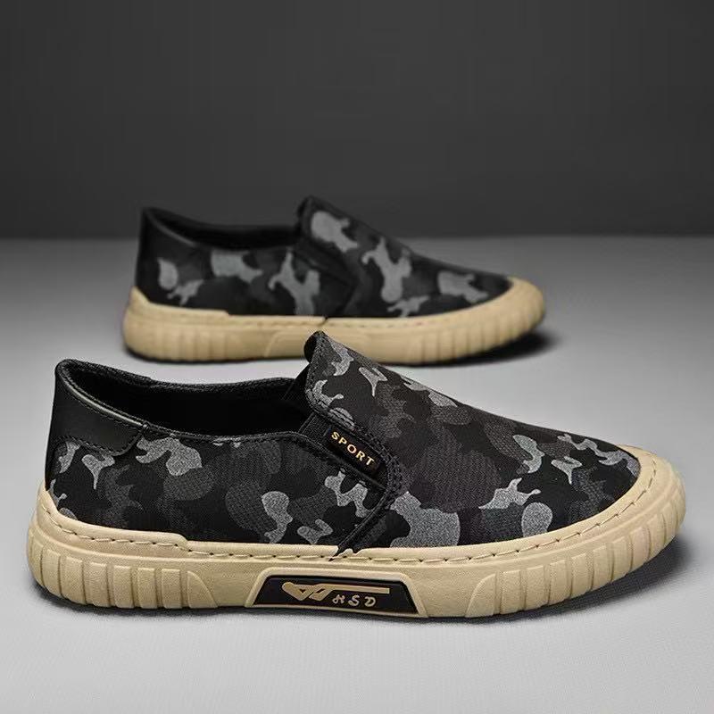 Men's Cross-Border Camouflage Canvas Summer Slip-On Casual Shoes