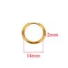 10 Stück 316L Edelstahl Creolen Ohrringe Damen Herren Punk Hiphop Kreisförmige Ohrstecker Ring Schmuck Goldfarbe Zubehör Großhandel