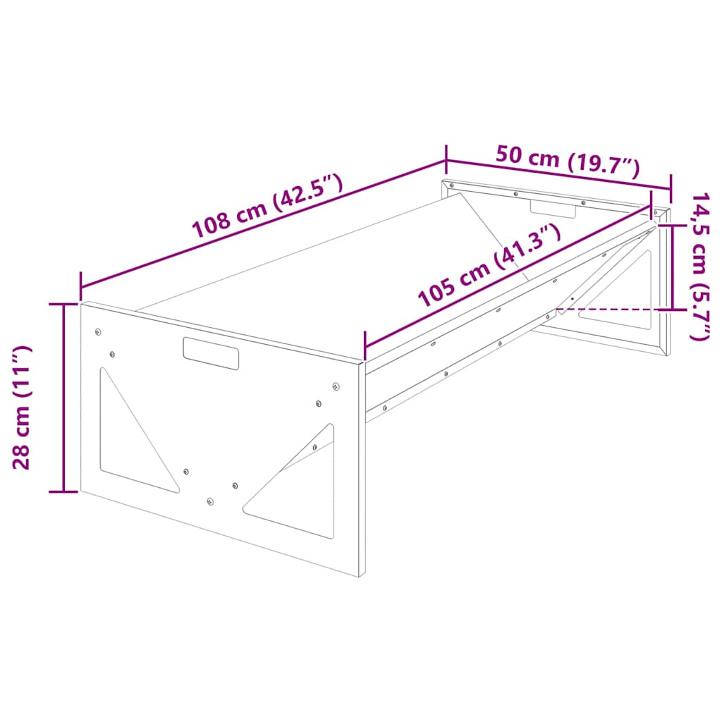 Animal Feed Troughs Olive Green 108 X 50 X 28 Cm
