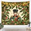 Kids Nutcracker Tapestry for Bedroom Christmas Wreath Tapestry for Boys GirlsCute Xmas Decorations Nutcracker Gifts Hanging