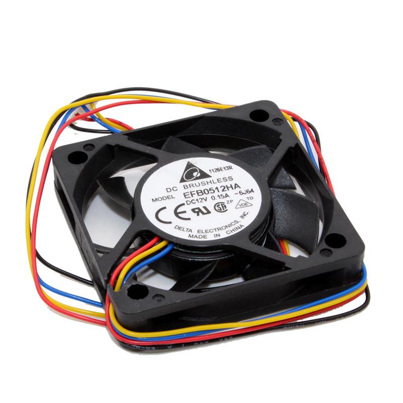 Delta 5010 50MM 50x50x10MM Fan EFB0512HA For Cooler Master Two Ball Bearing Cooling fan DC12V 0.15A with 3pin 4pin PWM Standard 3pin FG чёрный
