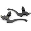 For HONDA C/CR/CRF/XL/XR Brake Lever Perch Clutch Black Aluminium Alloy 2PCS
