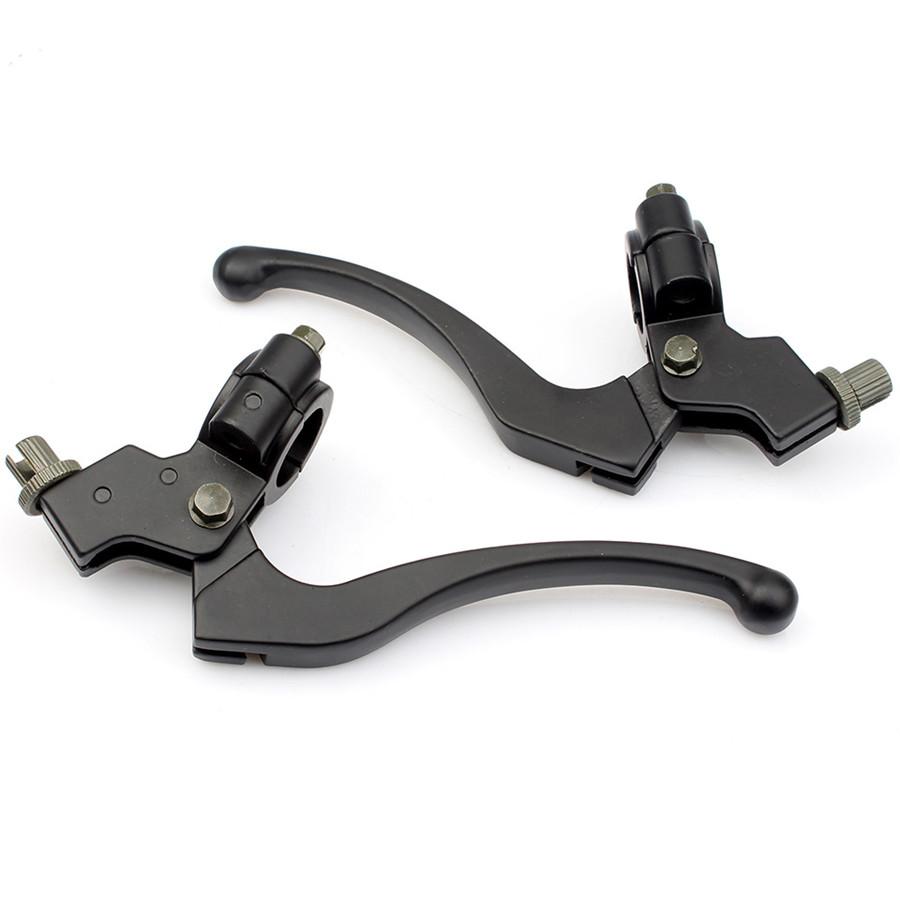 For HONDA C/CR/CRF/XL/XR Brake Lever Perch Clutch Black Aluminium Alloy 2PCS