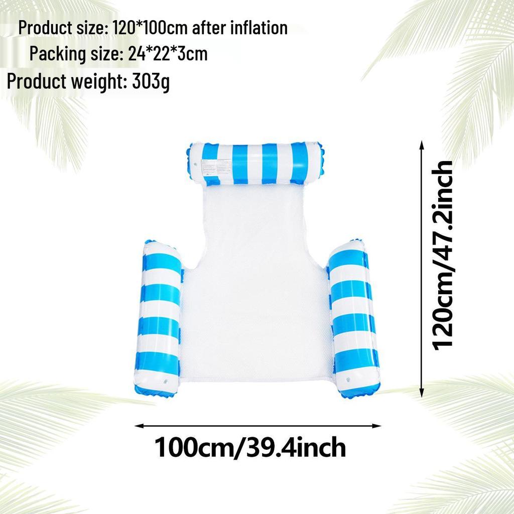 Exclusive Three-Tube Inflatable Water Floating Bed for Adults - Thickened PVC, Foldable Design