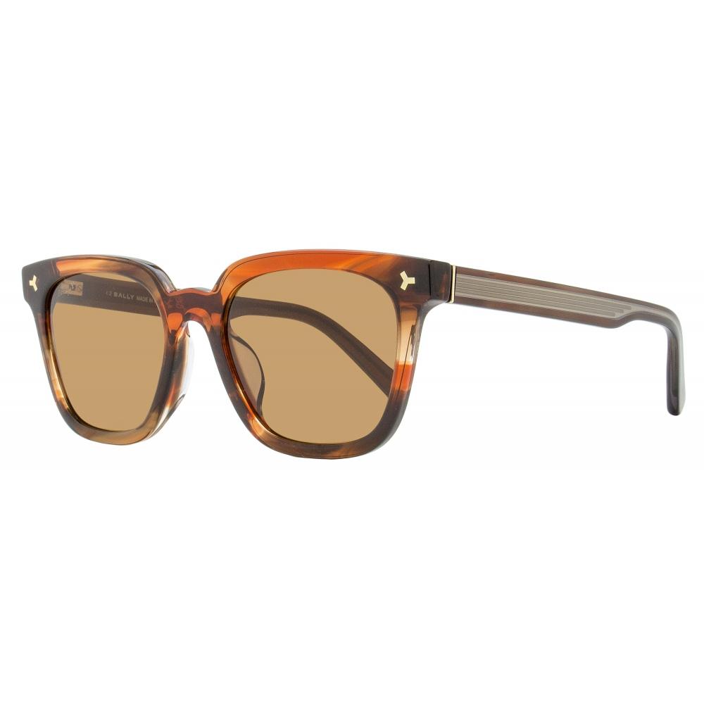 Bally Unisex Square Sunglasses By0085h 50e Brown Melange 54mm 50e