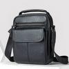 Geantă de Umăr Unică din Piele Naturală pentru Bărbați, Geantă Crossbody de Dimensiune Medie din Piele de Vacă, Geantă de Lux pentru Bărbați din Piele cu Model Palisandru