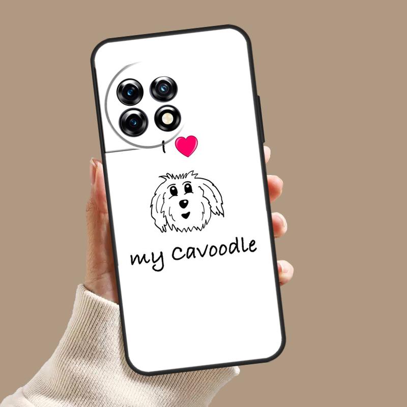 Cartoon Cavoodle Cavapoo Case For OnePlus 10T 8T 9R 10R 12R OnePlus 12 11 9 10 Pro Nord 2 CE 3 Lite N10 N20 N30 Cover