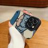 Vertical Leather Shell Fashion Boy Printed Patterned Shockproof Soft Silicone Case with Camera Lens Full Protection for iPhone Samsung