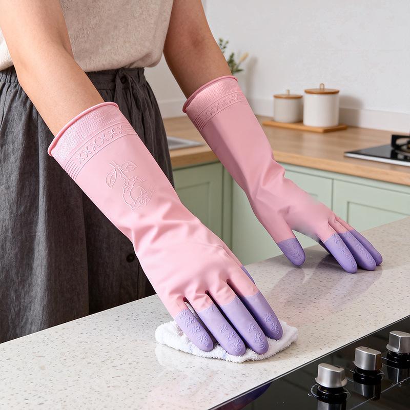 Dishwashing Gloves - Thick Rubber Latex for Washing Clothes and Doing Household Chores. Waterproof and Oil-resistant. Durable for Cleaning.