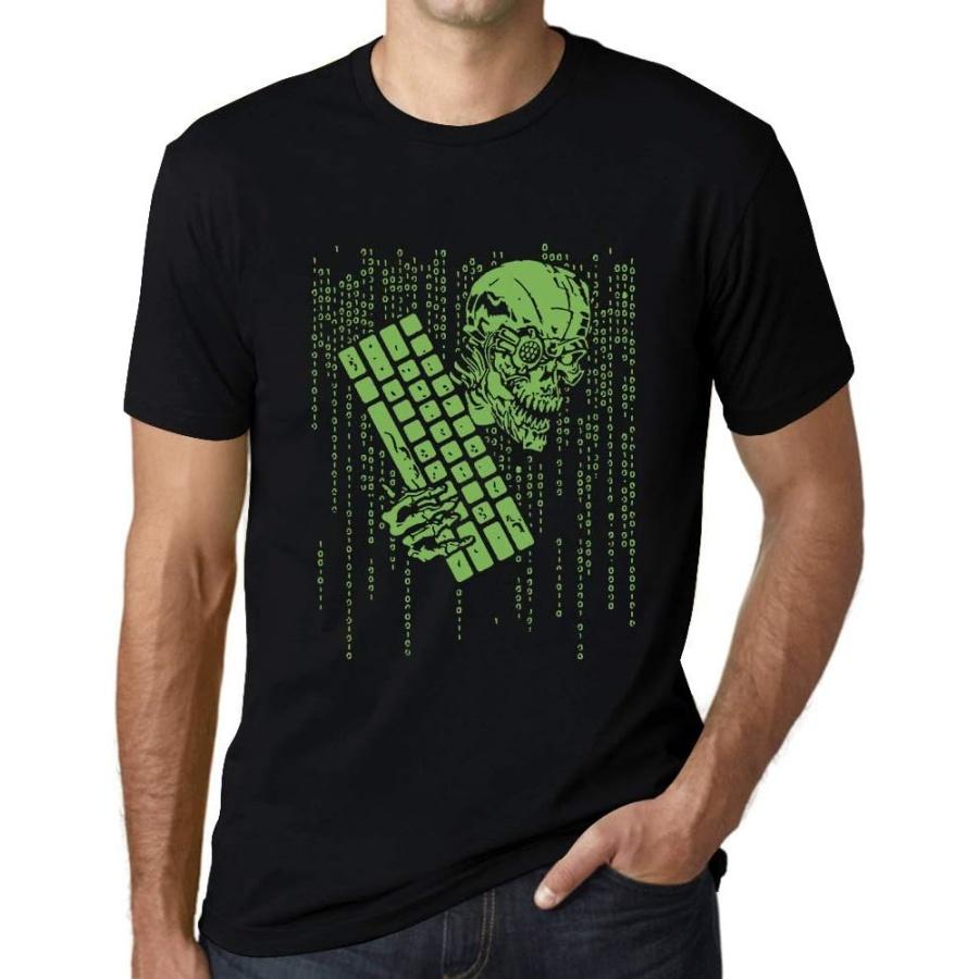 

Ultrabasic Men s T-Shirt - Skull Binary Code - Shirt for Computer Programmers Black S чёрный