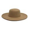 Solid-Color Vintage Wide-Brimmed Flat-Top Top Hat, Fashionable Jazz Wool Hat, Fall/Winter Felt Hat