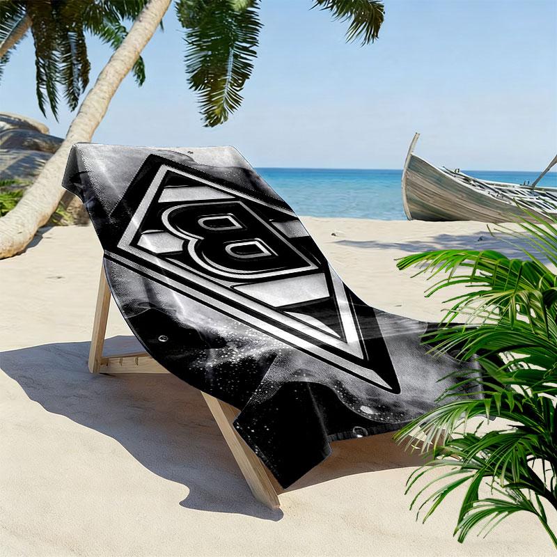 Borussia Monchengladbach Print Beach Towel, Large Soft Quick Dry Towel for Beach Camping Swimming