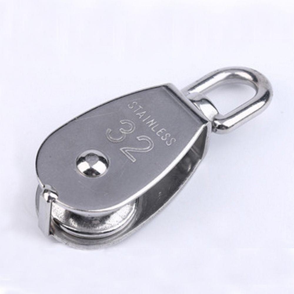 In Traction Loading Fixed 304 Sheave Swivel Block Single Wheel Stainless Steel Rope Pulley