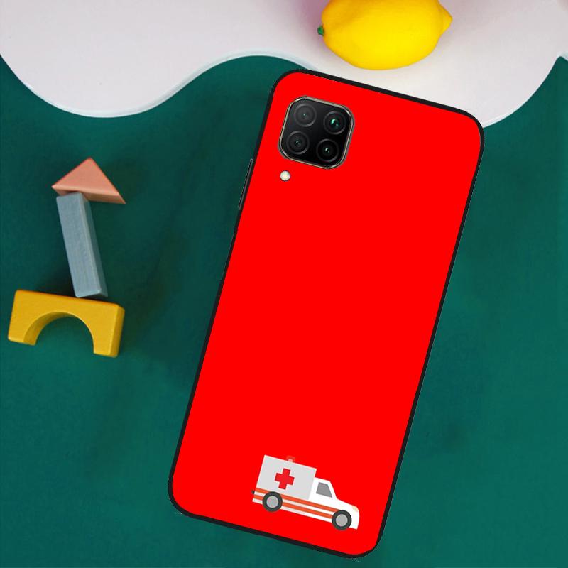 

EMT EMS Ambulance For Huawei Nova Y73 Y72 Y70 Y90 Y60 Y61 Y91 12s 12i 11i 8i 9 10 SE P40 Lite P30 P60 Pro Case Nova 11 Pro