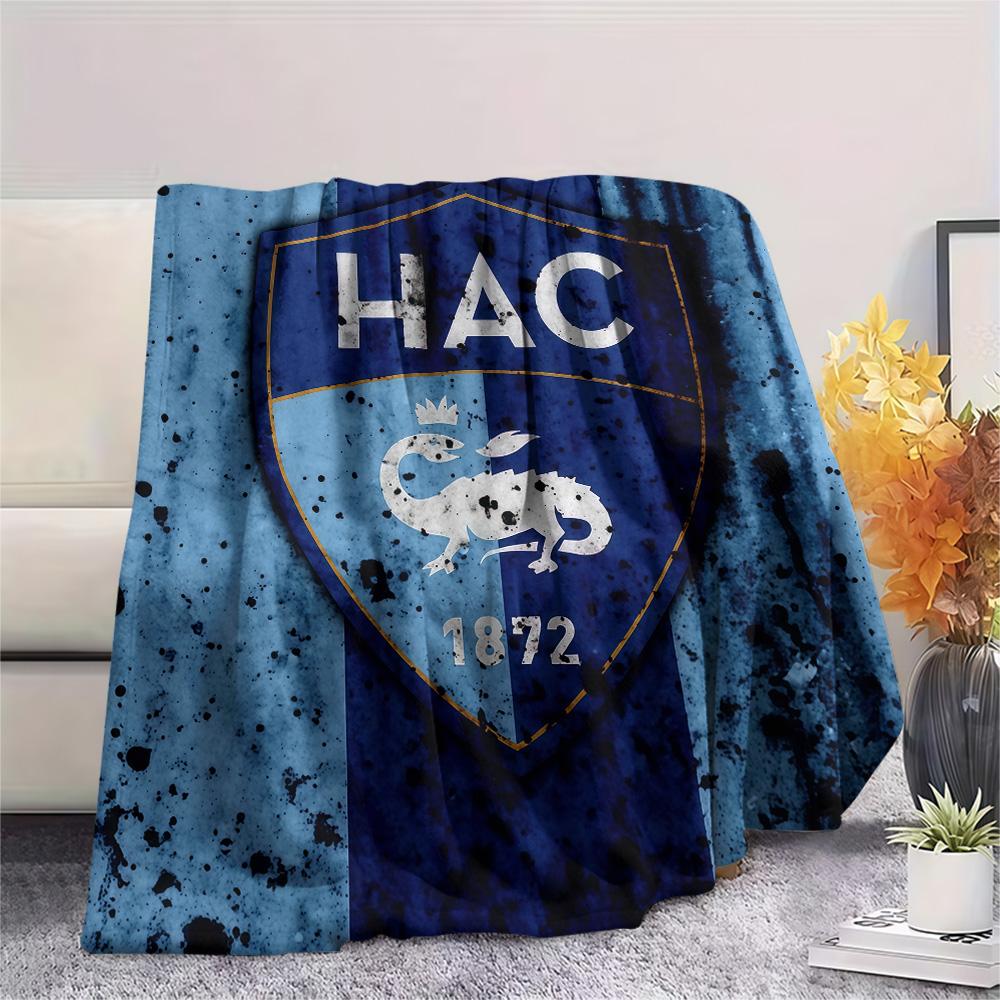 Le Havre Athletic Club Flannel Blanket, High Quality Comfortable for All Seasons, Home Decor, Warmth and Comfort