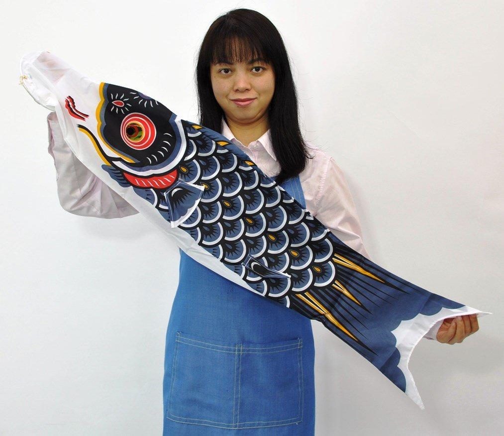 Hidemitsu Doll Workshop Miniature Koinobori (Carp Streamer) "Hiryuhikari" 1.1m Full Set with Stand and Mounting Brackets (ZC6551A)