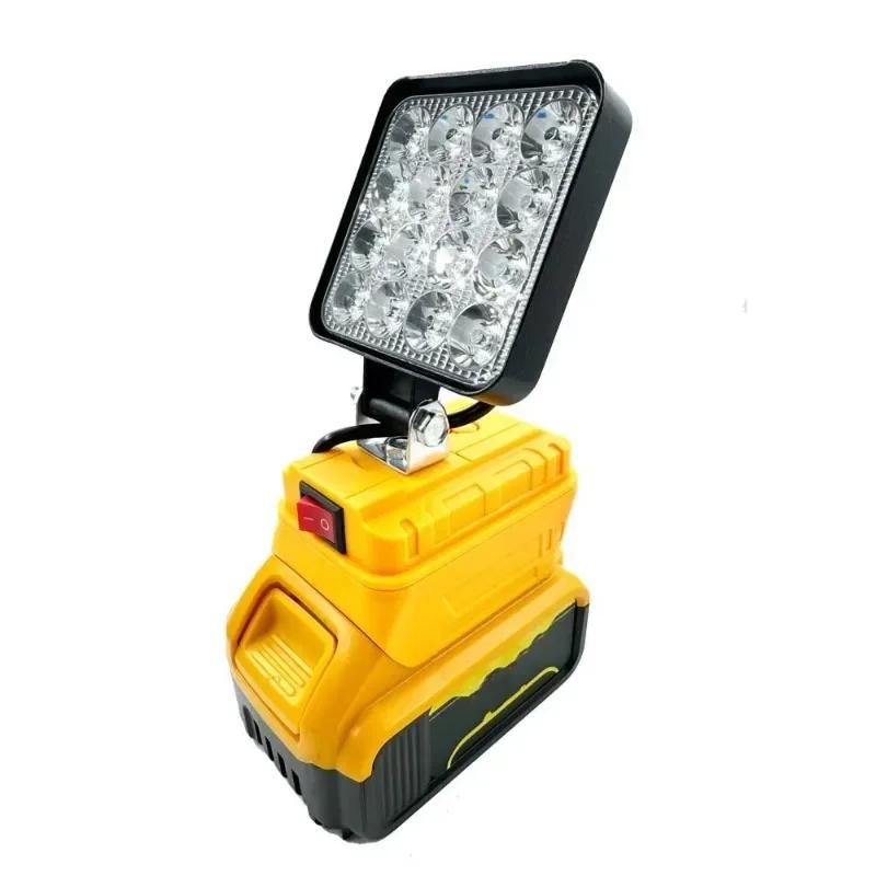 For Dewalt 18V Li-ion Battery Cordless LED Work Light 3 Inch Flashlight Portable Emergency Flood Lamp Camping Lamp