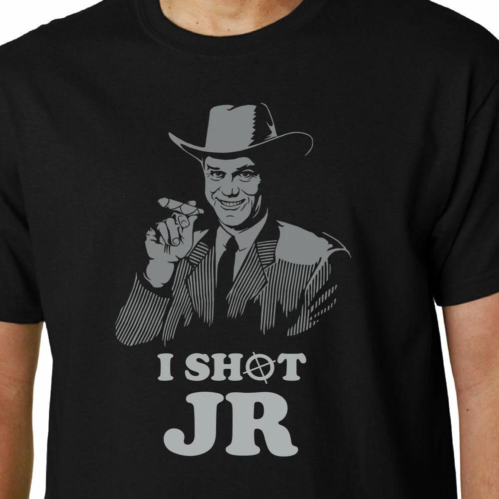 I Shot JR t-shirt DALLAS EWING EIGHTIES 80 S CULT TV CRAGGY FUNNY QUOTE GEEK TOM XL