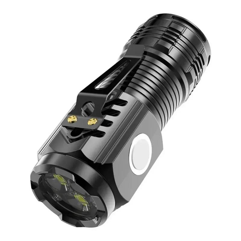 Mini COB LED Flashlight with Clip Magnetic Tail USB Rechargeable Portable Emergency Pocket Torch for Camping Car Repair Outdoor