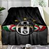 1pz Plaid Morbido in Flanella Stampato Football Club Juventus per Camera da Letto Adulti Soggiorno Divano Campeggio Viaggio Regali per Tifosi Regali di Natale