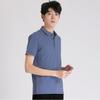 New Summer Style Solid Color Men's Lapel Work Clothes Short-sleeved Korean Style Large Size Golf Men's Polo Shirt