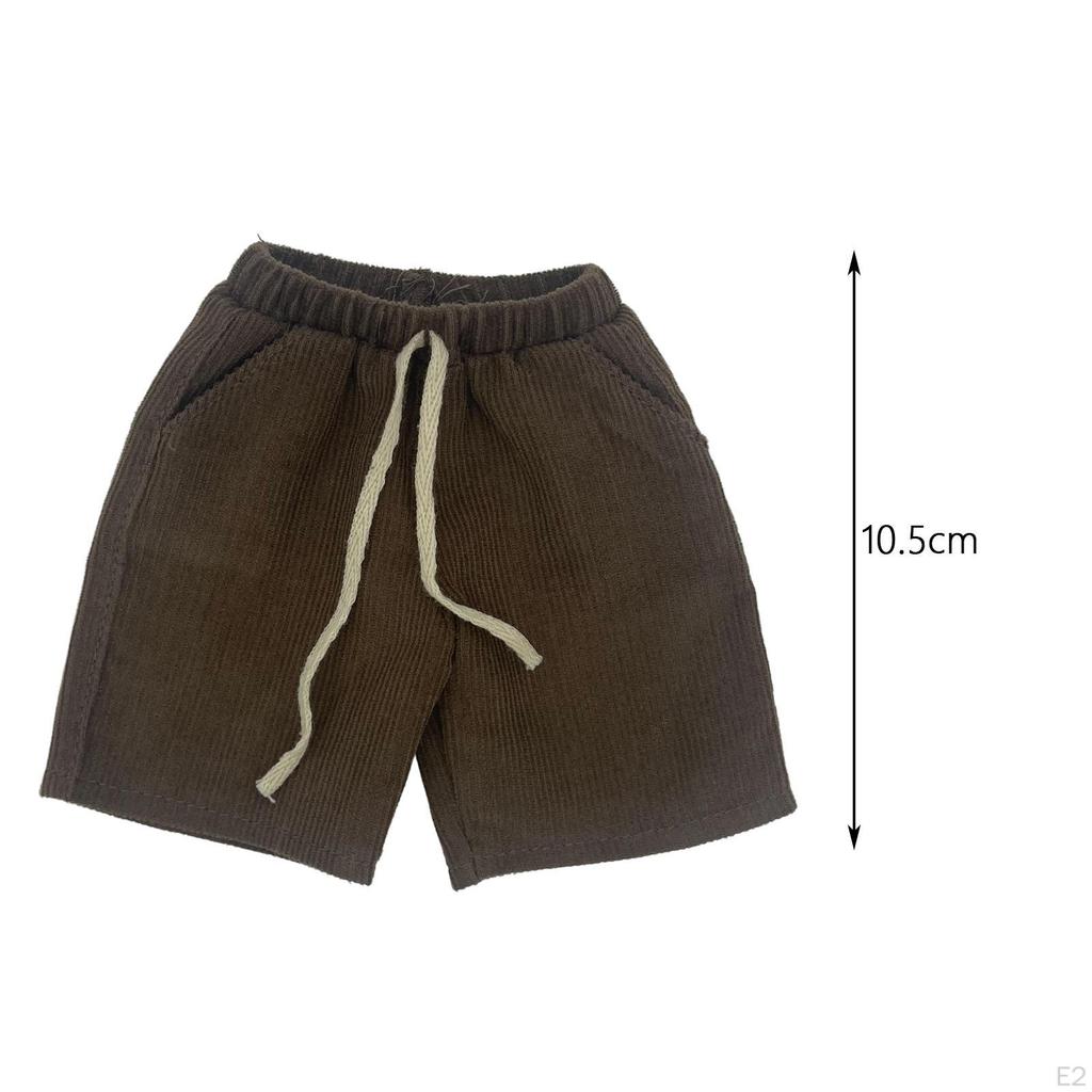 1/12 Male Short Pants, Handmade Doll Clothes Costume, Miniature for 6in Model, Figures
