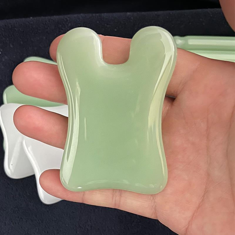 Jade Gua Sha Board for Face, Neck & Eye Massage