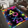 Neon Geometric Graffiti Rug - Abstract Spray Paint Art Carpet Mat for Living Room Home Decoration Home Carpets for Living Room