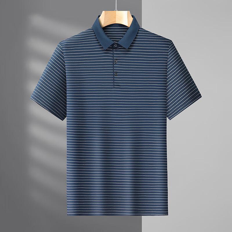 

Men s Plus Size Striped Breathable Short Sleeve Polo Shirt 5XL