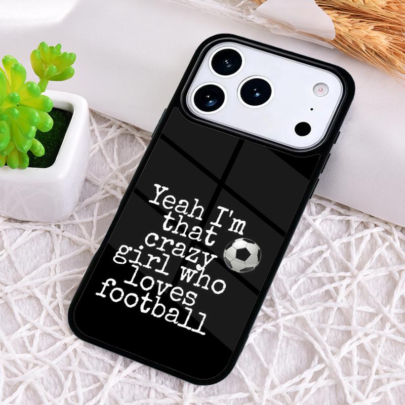 Football Soccer Ball print Phone Case for iPhone 17 Air 16 15 11 12 14 13 Pro Max Shockproof Cover